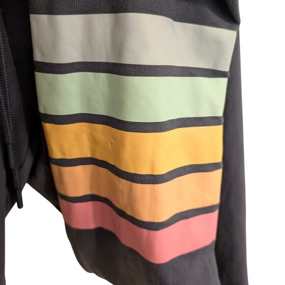 P.J. Salvage Women's Striped Pajama Hoodie Jogger Set Navy Blue Size XS - Picture 7 of 14